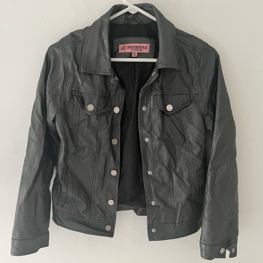Girl’s Urban Republic Faux Leather Jacket, Size: XL (16)